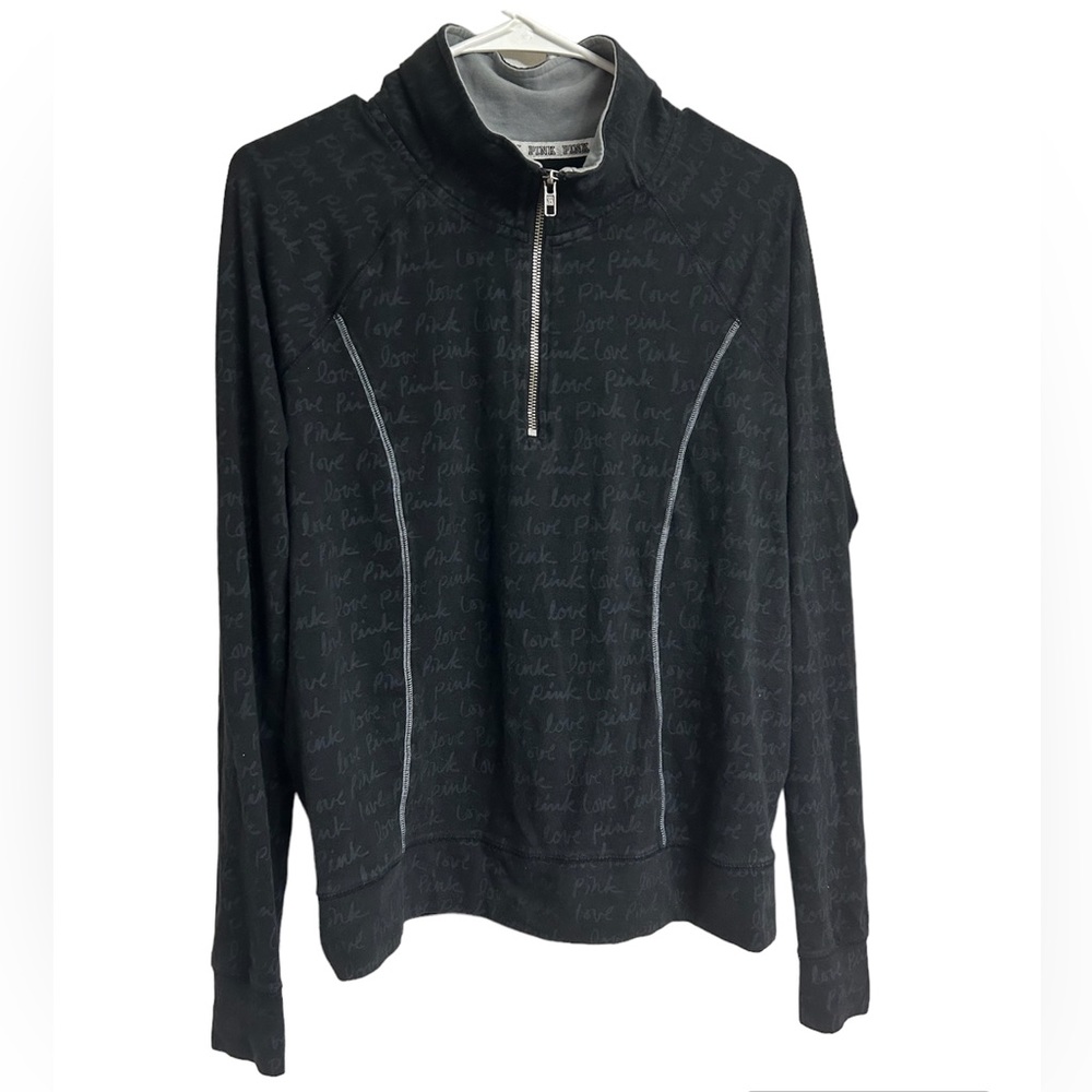 Victoria secret pink pullover sweater quarter zip jacket